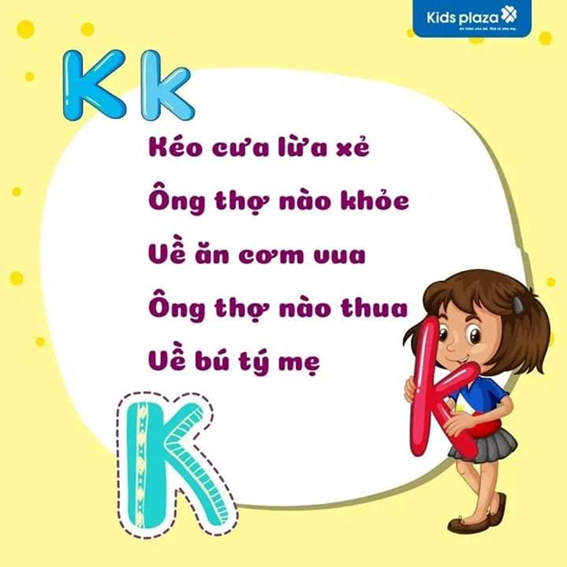 Các cô thân gửi các bé MG Lớn Những bài thơ, đồng dao giúp bé làm quen chữ cái